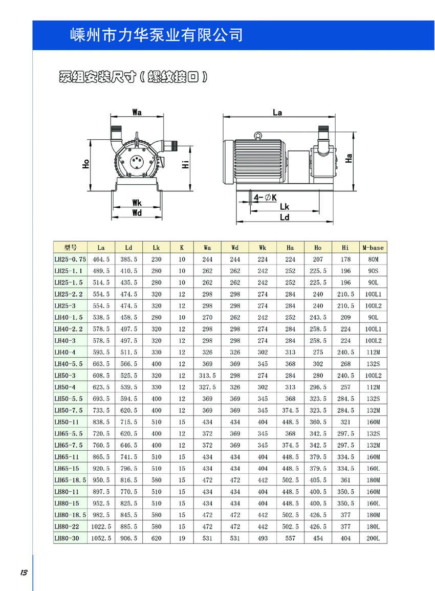 转轮泵选型手册第14页