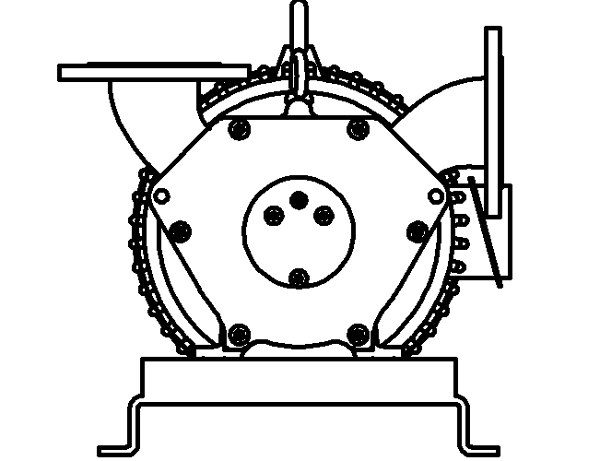 转轮泵正前视图